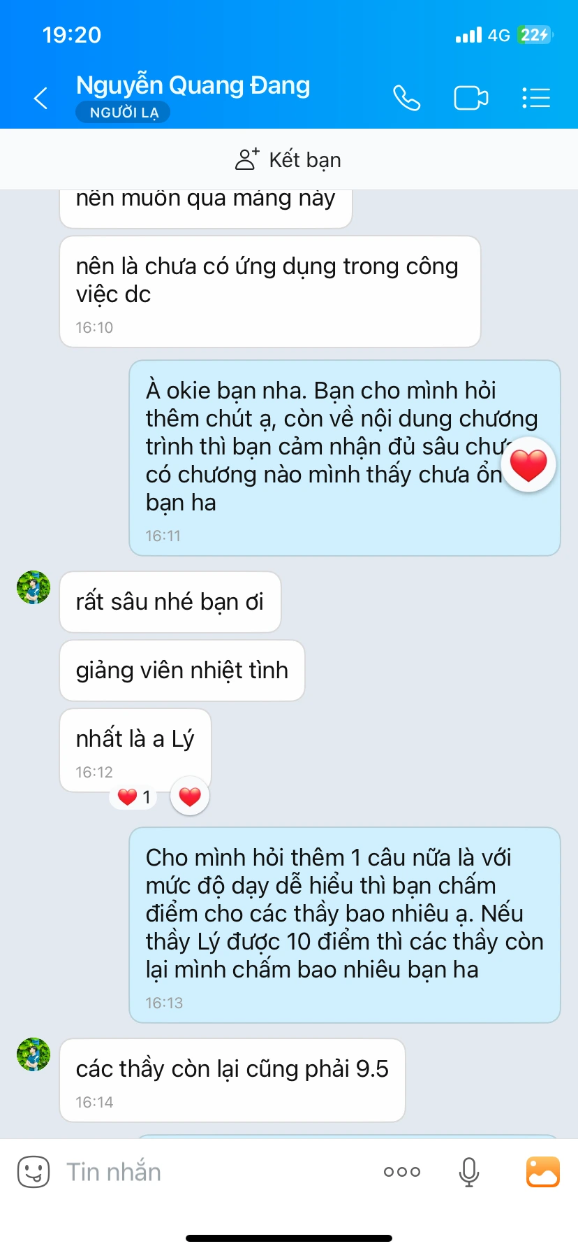 Phản hồi học viên Quang 2