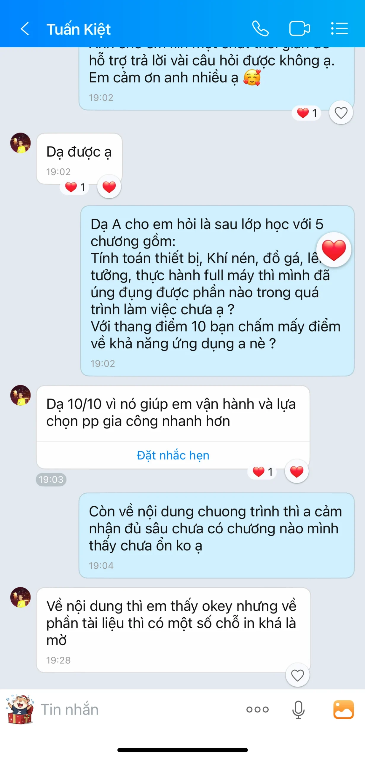 Phản hồi học viên Tuấn Kết 1