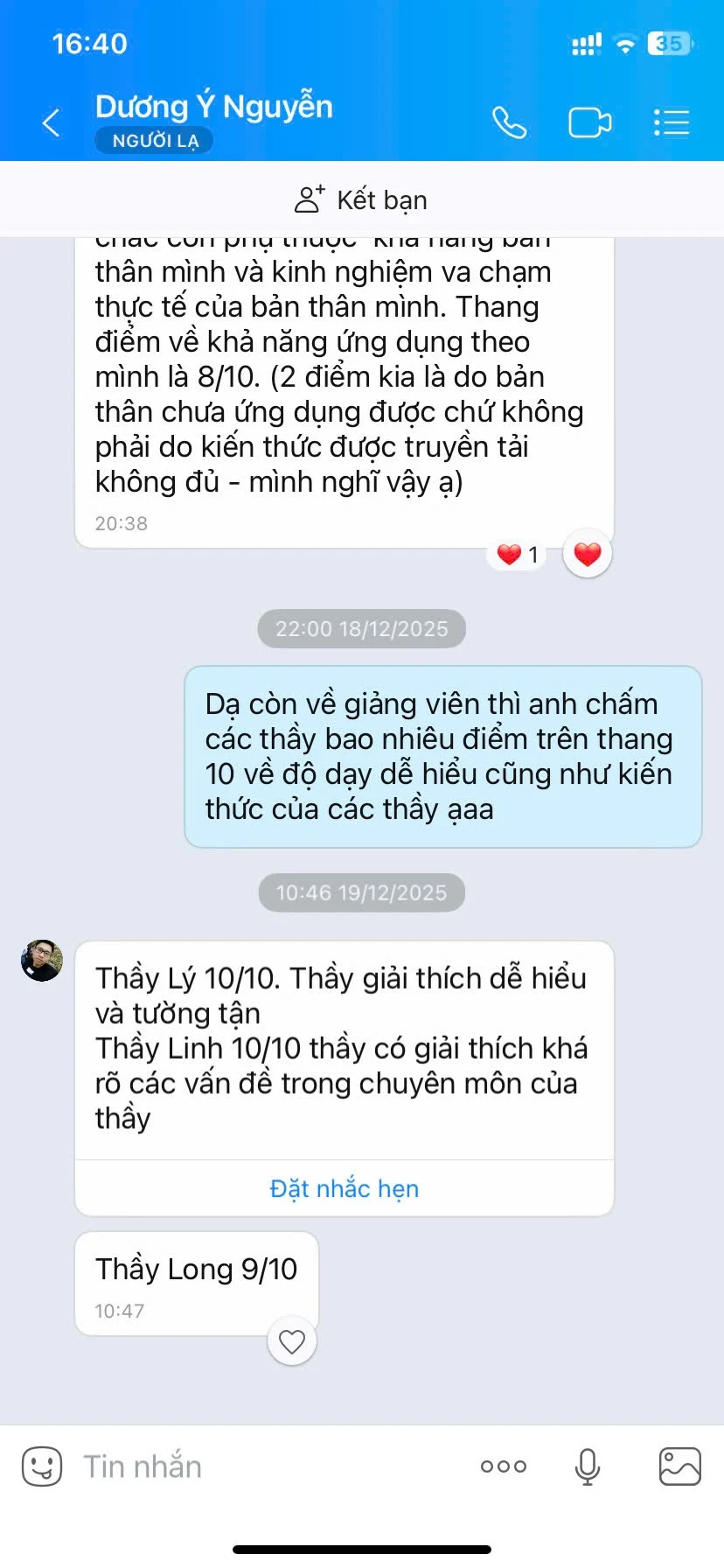 Phản hồi học viên Ý Nguyên 2