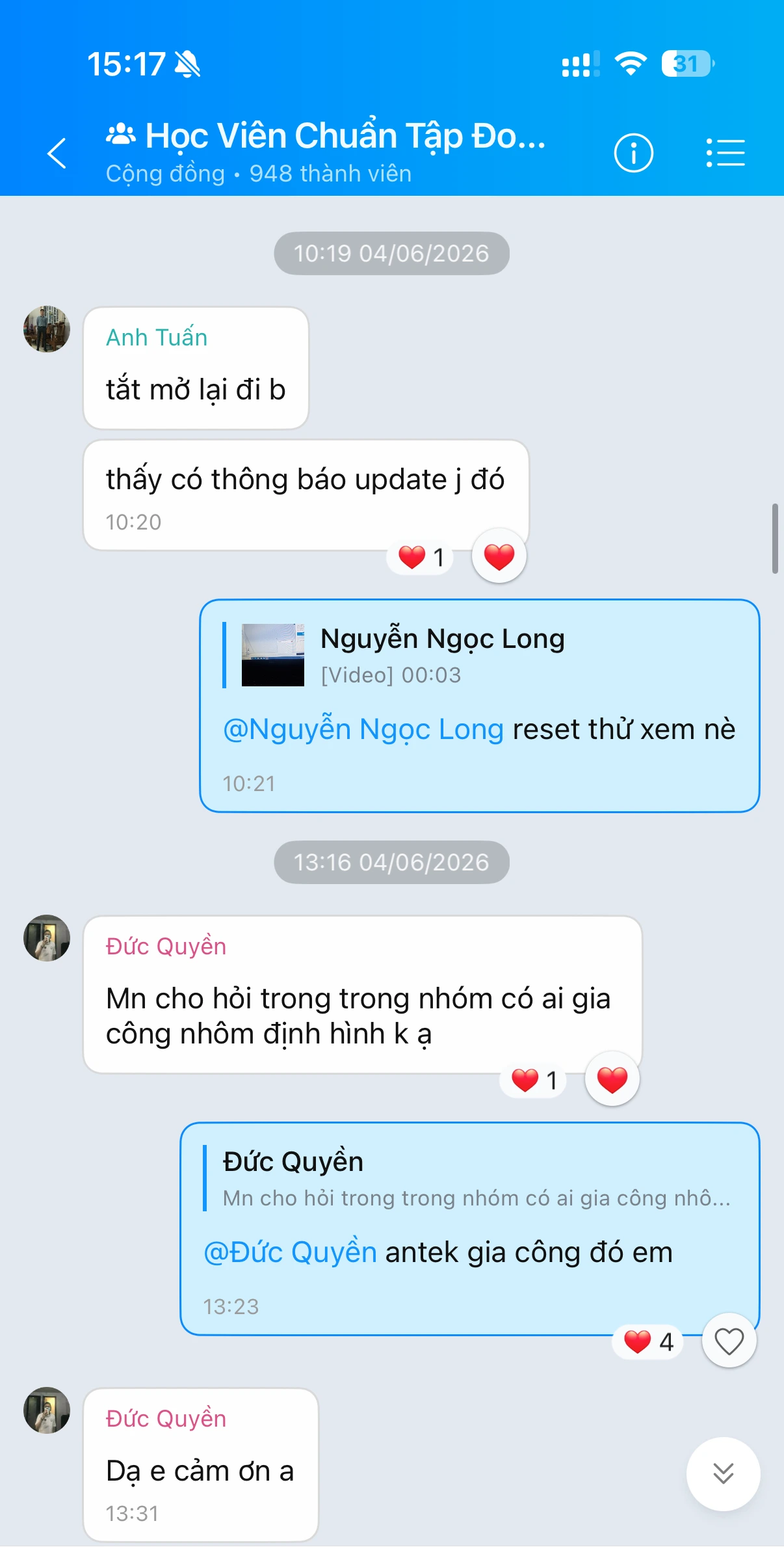 Đánh giá của học viên Hải Cơ Khí