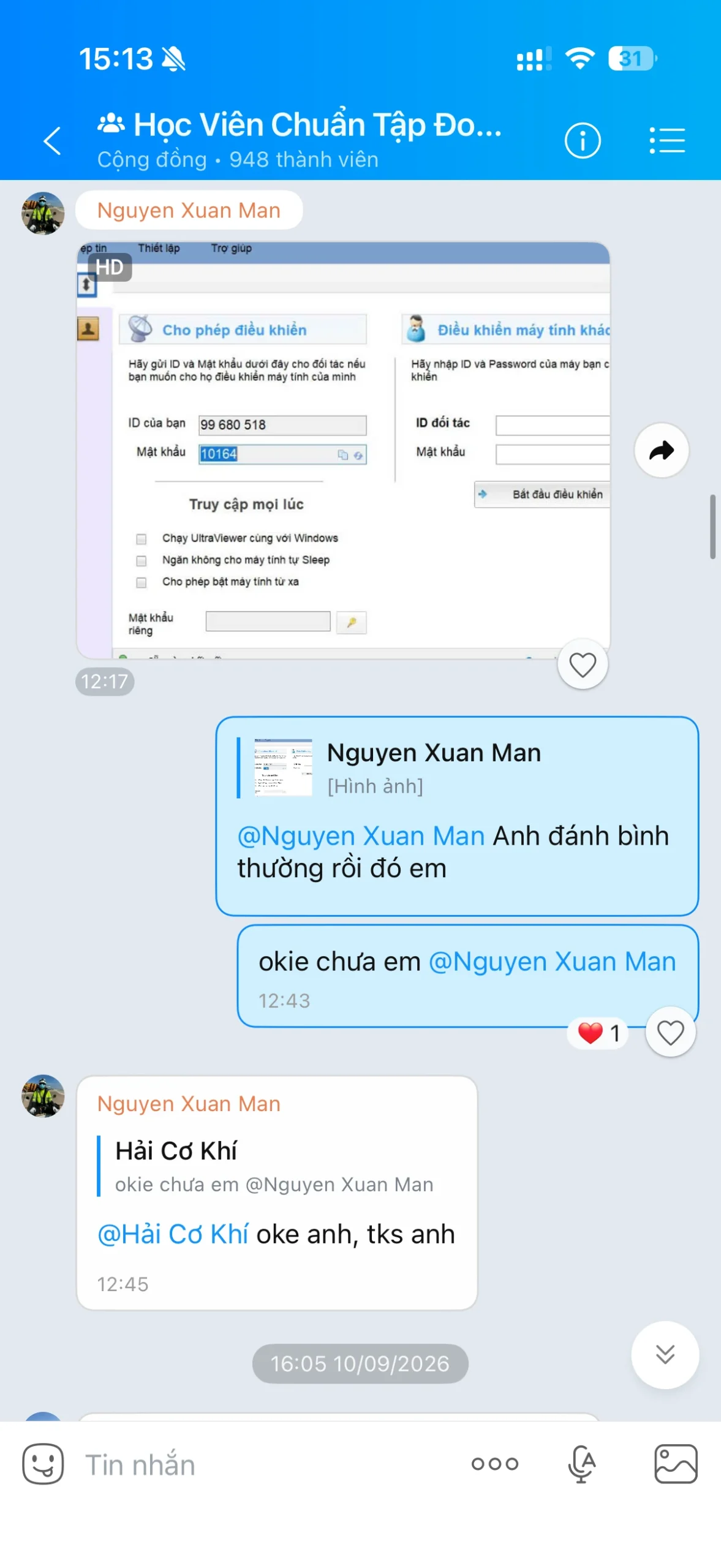 Nhận xét của học viên lớp chuẩn tập đoàn